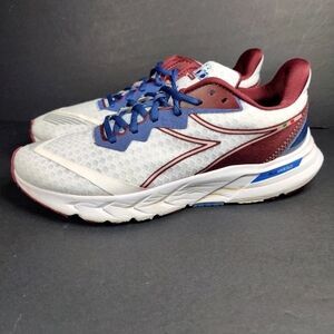 Diadora Mythos Women's Gray Burgundy Running Sneakers Athletic Shoes Size 10